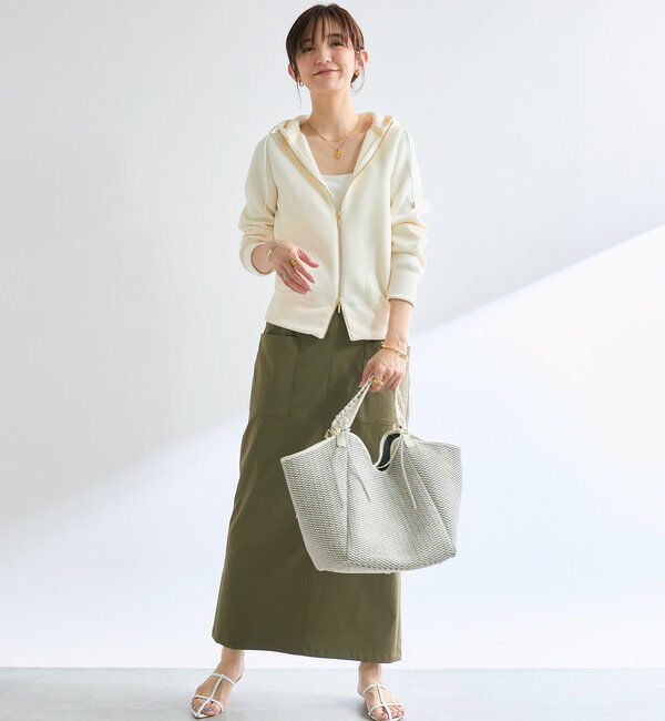  「【イージーな履き心地】ツイルストレッチIラインスカート」|スカート|