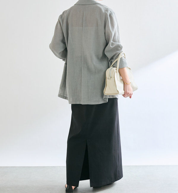  「【イージーな履き心地】ツイルストレッチIラインスカート」|スカート|