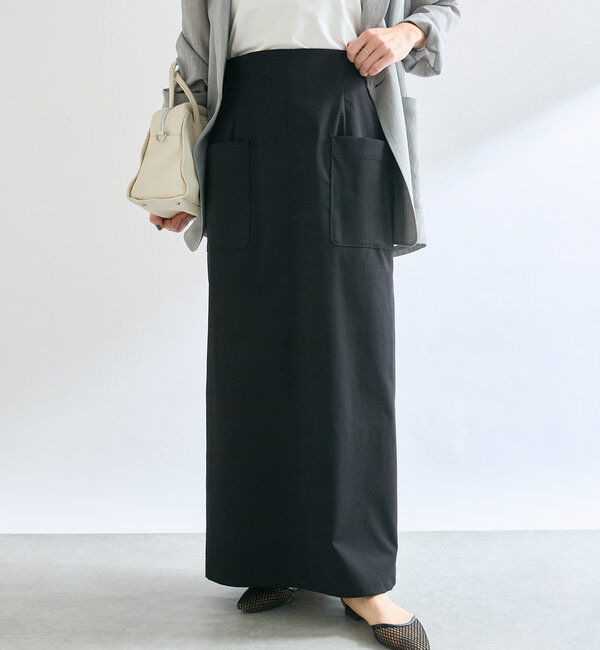  「【イージーな履き心地】ツイルストレッチIラインスカート」|スカート|
