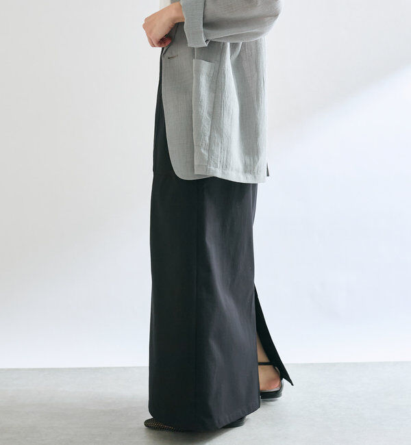  「【イージーな履き心地】ツイルストレッチIラインスカート」|スカート|