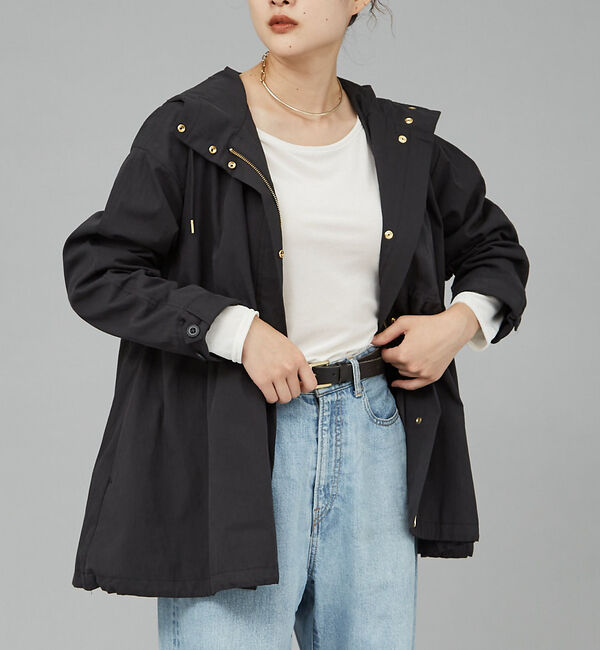 qualite「ドローストリングマウンテンパーカ」|パーカー|ブラック