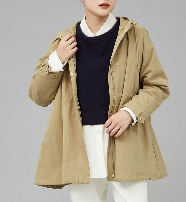 qualite「ドローストリングマウンテンパーカ」|パーカー|ベージュ