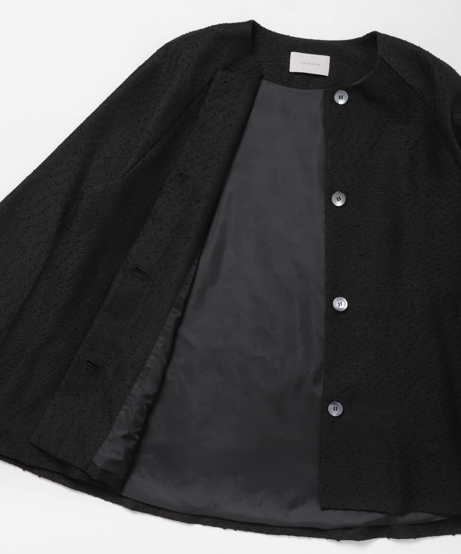 URBAN RESEARCH ROSSO「CHIGNON　ネップツイードコート」|ノーカラーコート|