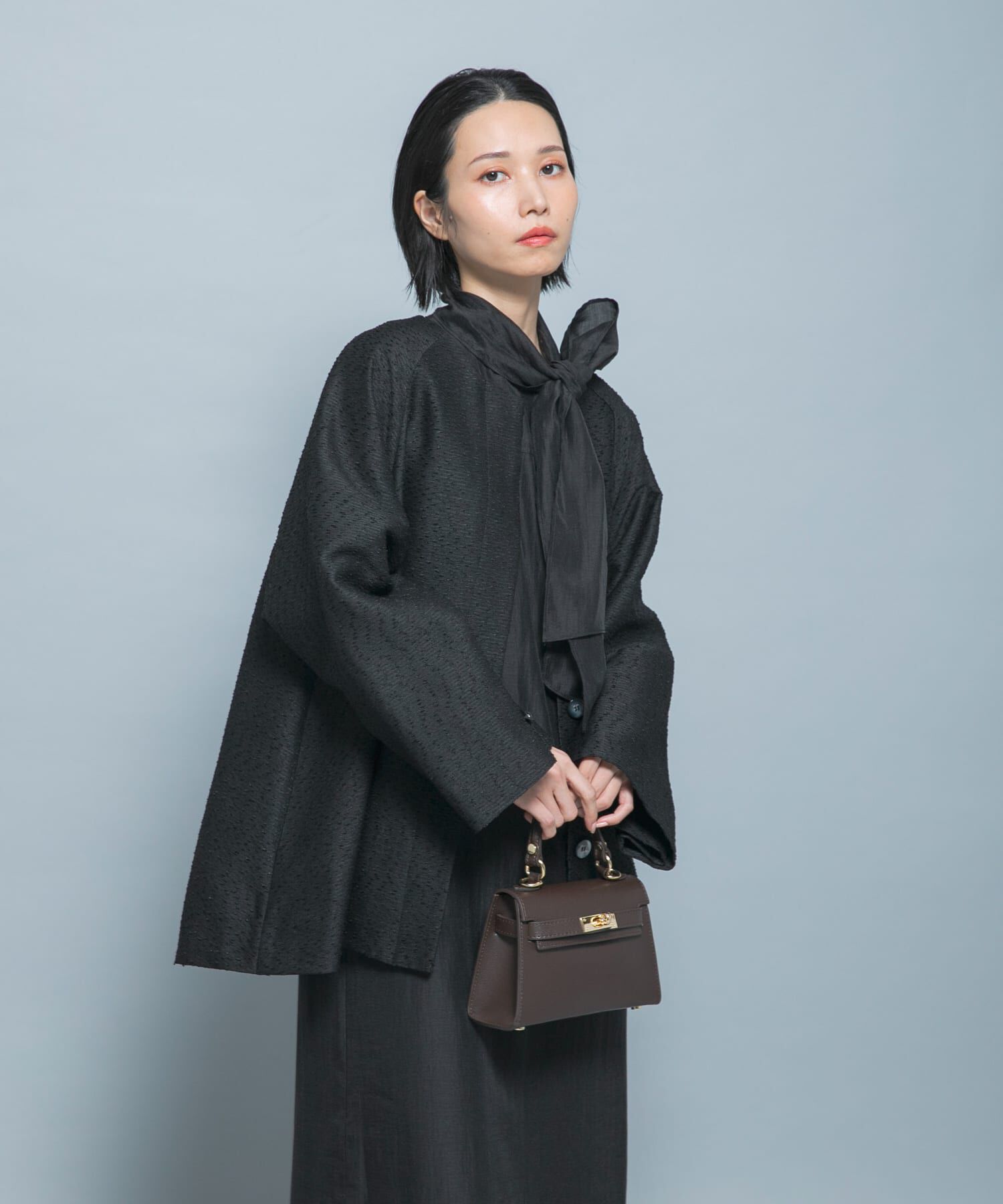 URBAN RESEARCH ROSSO「CHIGNON　ネップツイードコート」|ノーカラーコート|