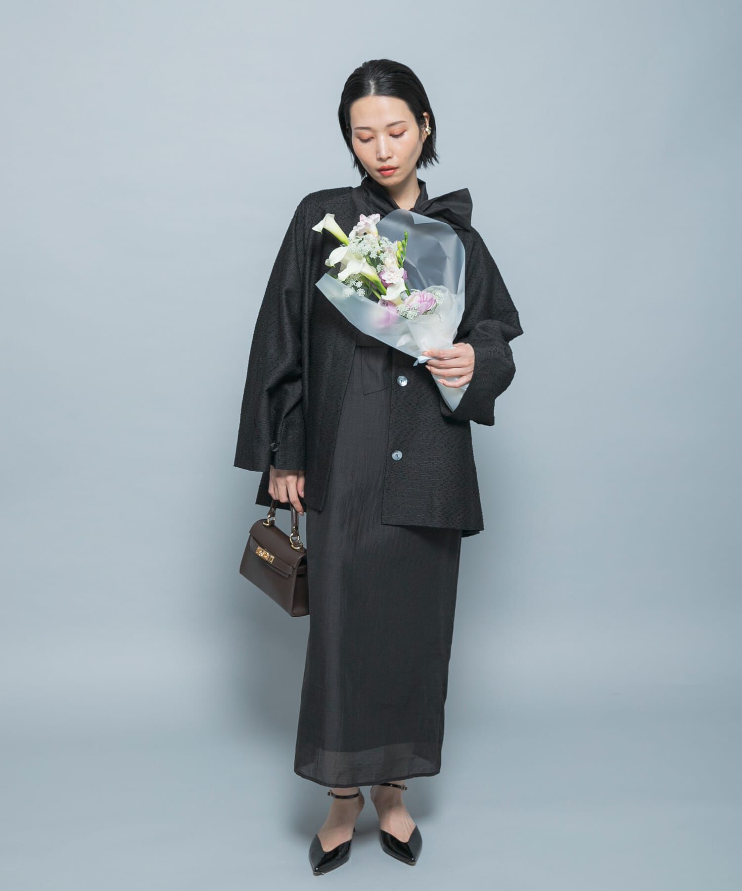 URBAN RESEARCH ROSSO「CHIGNON　ネップツイードコート」|ノーカラーコート|