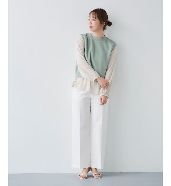  「ブラウスレイヤードニットベスト」|ベスト・ジレ|