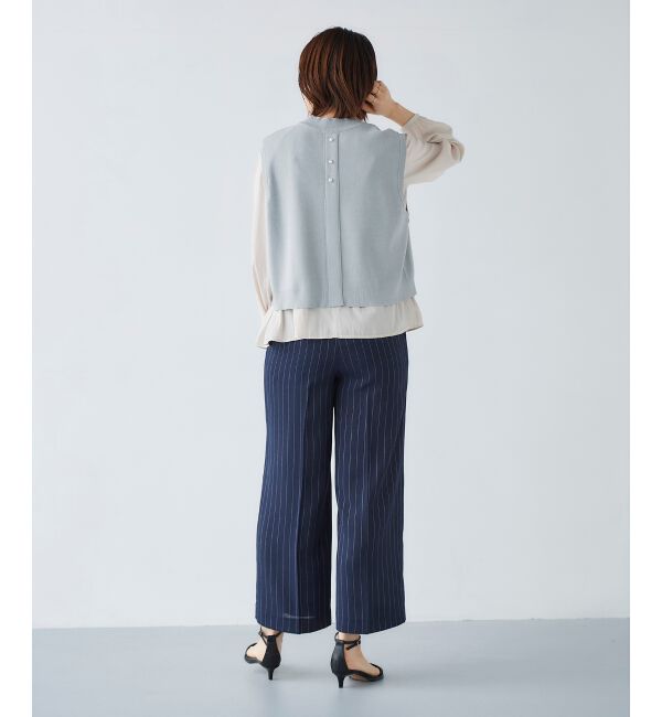  「ブラウスレイヤードニットベスト」|ベスト・ジレ|