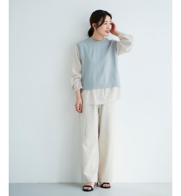  「ブラウスレイヤードニットベスト」|ベスト・ジレ|