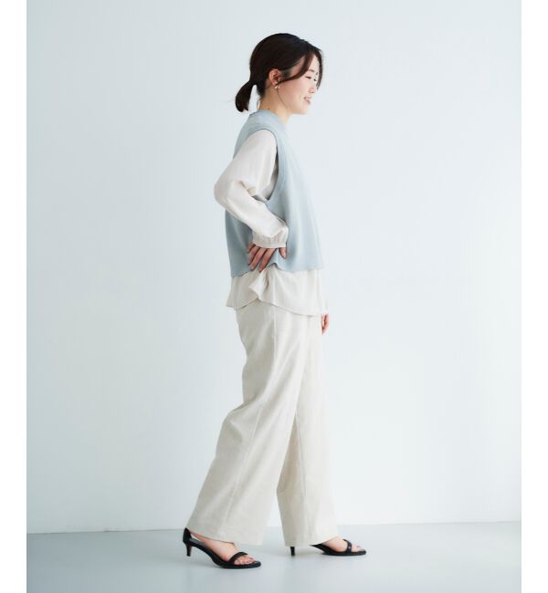  「ブラウスレイヤードニットベスト」|ベスト・ジレ|