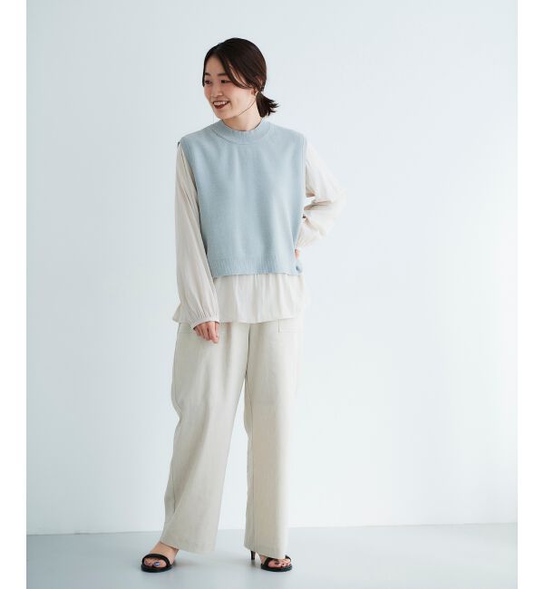  「ブラウスレイヤードニットベスト」|ベスト・ジレ|