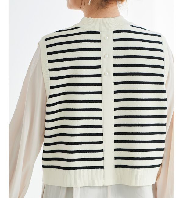  「ブラウスレイヤードニットベスト」|ベスト・ジレ|