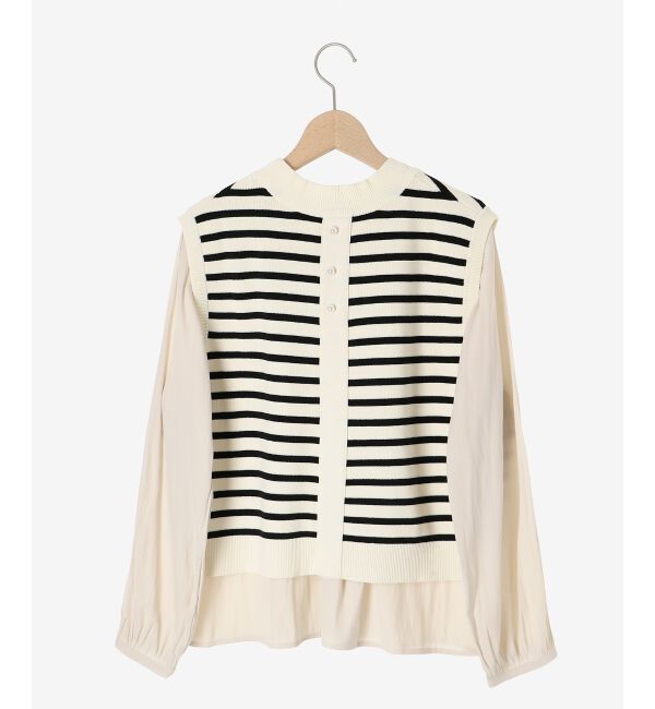 「ブラウスレイヤードニットベスト」|ベスト・ジレ|