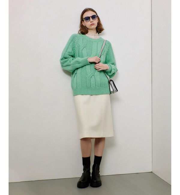 allureville「ランダムケーブルプルオーバー」|ニット・セーター|