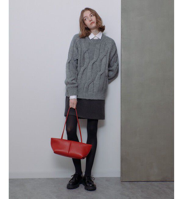 allureville「ランダムケーブルプルオーバー」|ニット・セーター|