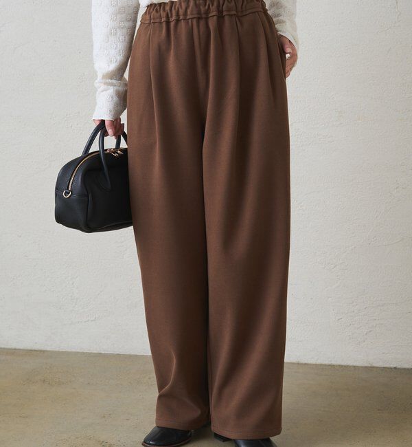  「ストレッチ起毛コクーンパンツ」|その他|ブラウン