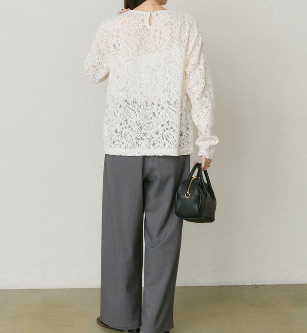  「モールペイズリーストレッチレースプルオーバー」|プルオーバー|