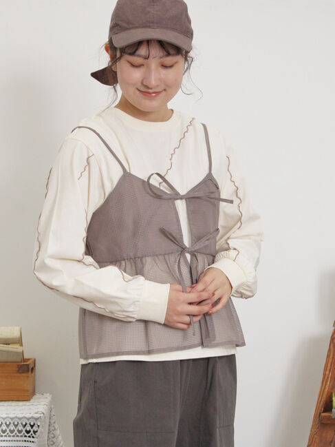 Samansa Mos2「メローインナーSETシアービスチェ」|シャツ・ブラウス|