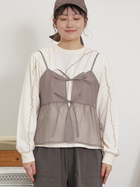 Samansa Mos2「メローインナーSETシアービスチェ」|シャツ・ブラウス|