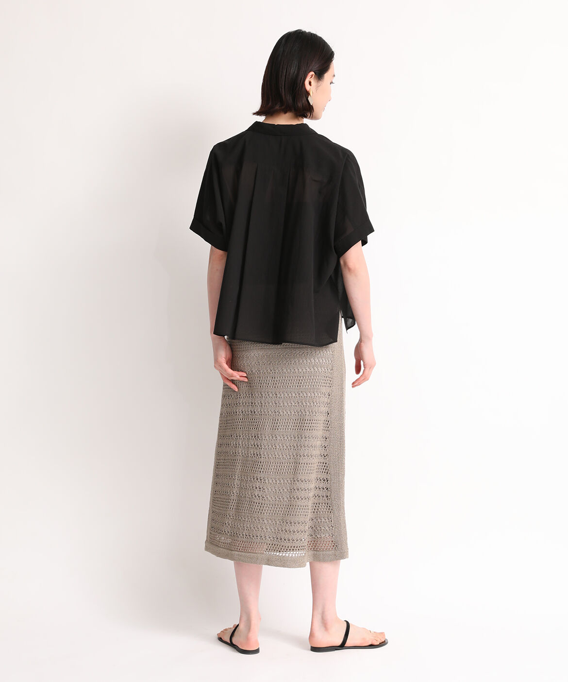 7-IDconcept.「透かし柄ニットスカート」|スカート|