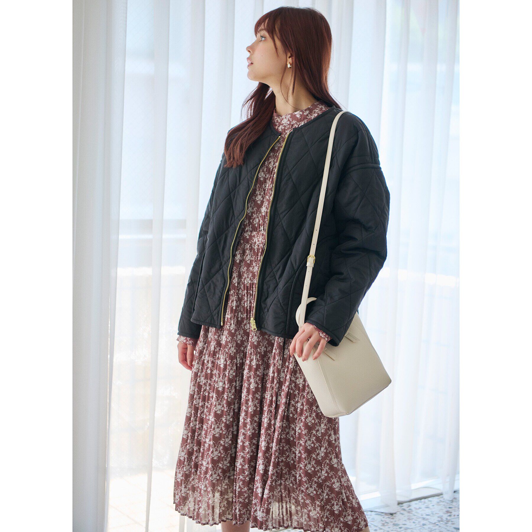 index「リバーシブル キルティングフェイクファーブルゾン【洗濯機洗い可】」|ブルゾン・スタジャン|