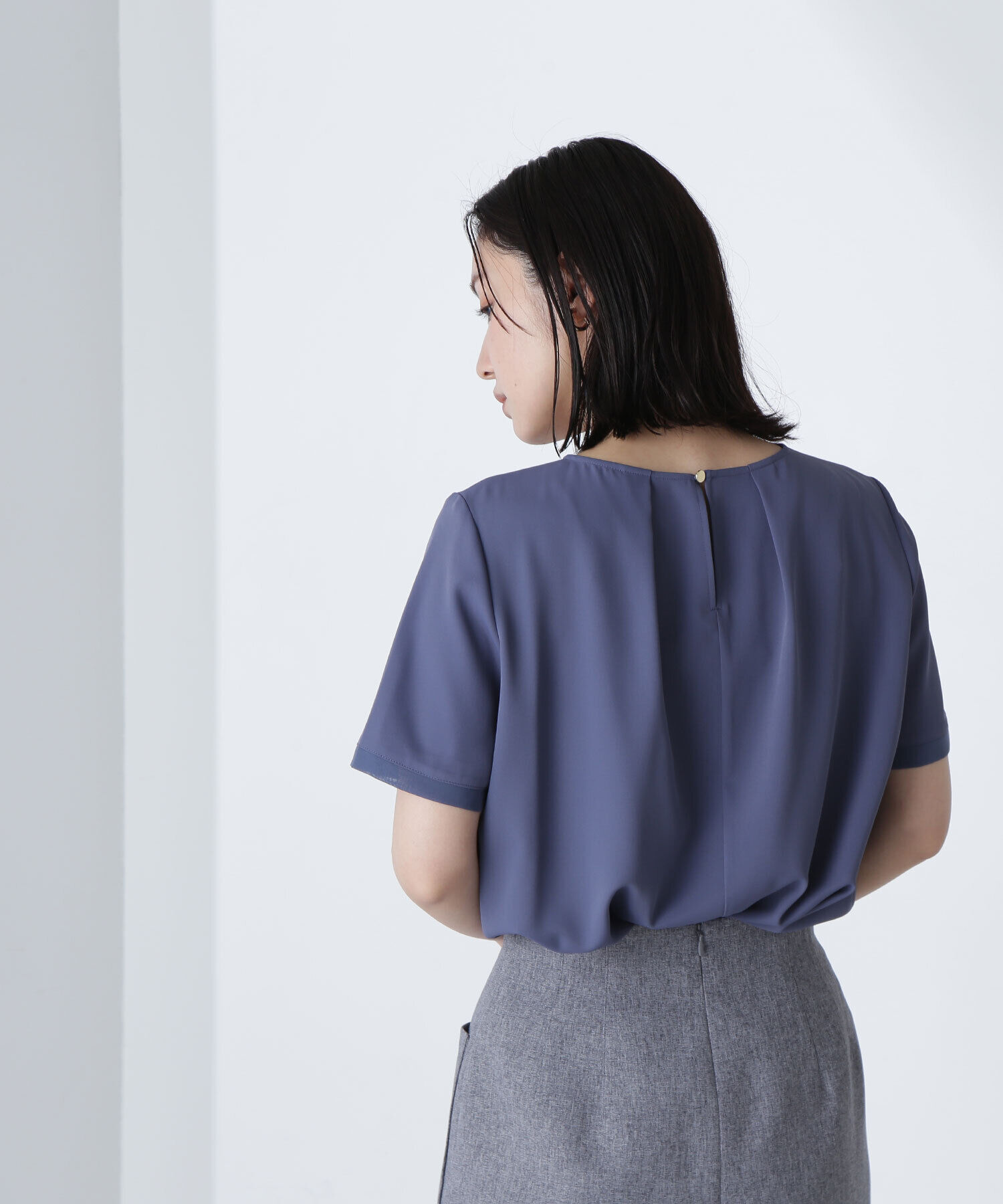  「シフォン切替スリーブブラウス」|シャツ・ブラウス|