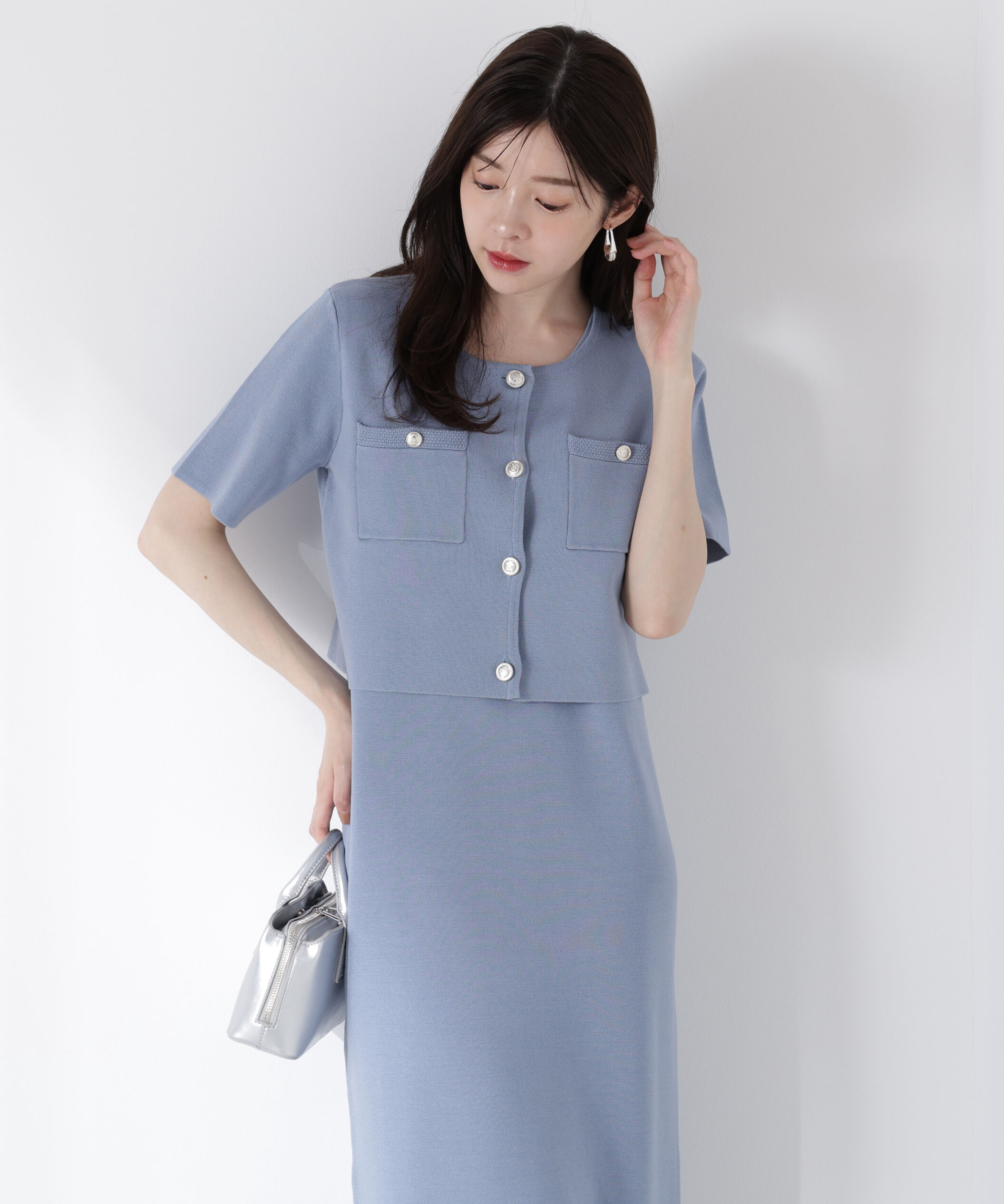 PROPORTION BODY DRESSING「ミラノリブカーデセットアップ」|ワンピース|