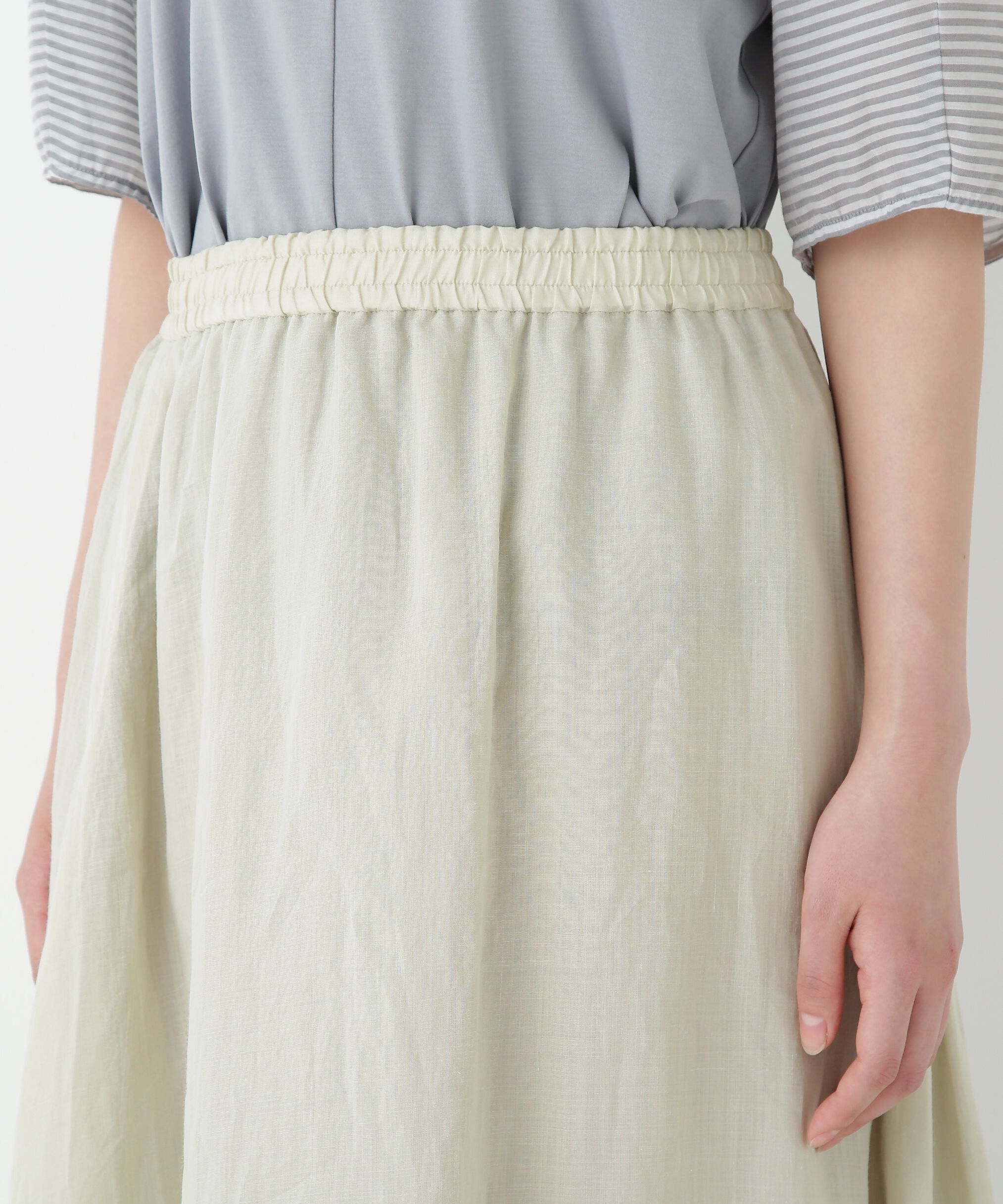  「◆ラミーサイドボックスタックギャザースカート」|スカート|