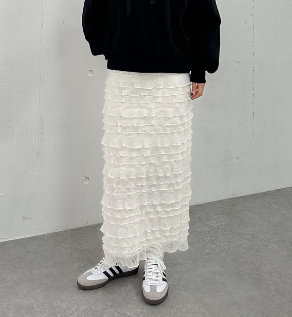 archives「フリルメッシュタイトスカート」|スカート|OFF WHITE