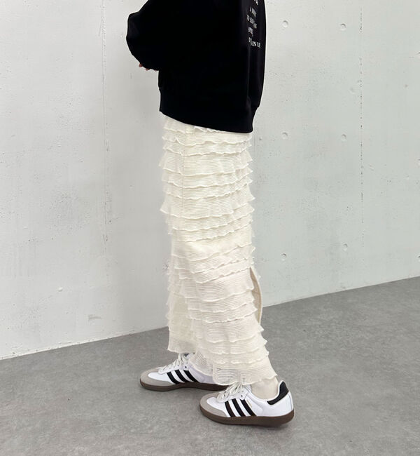 archives「フリルメッシュタイトスカート」|スカート|