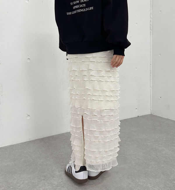 archives「フリルメッシュタイトスカート」|スカート|