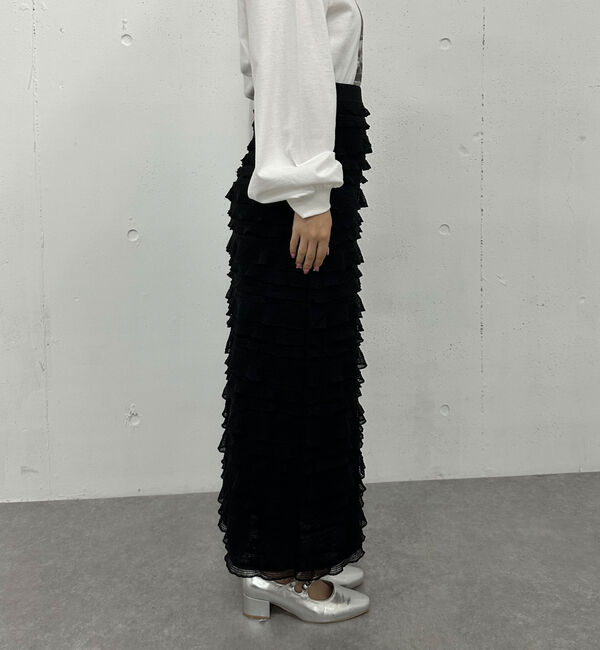 archives「フリルメッシュタイトスカート」|スカート|