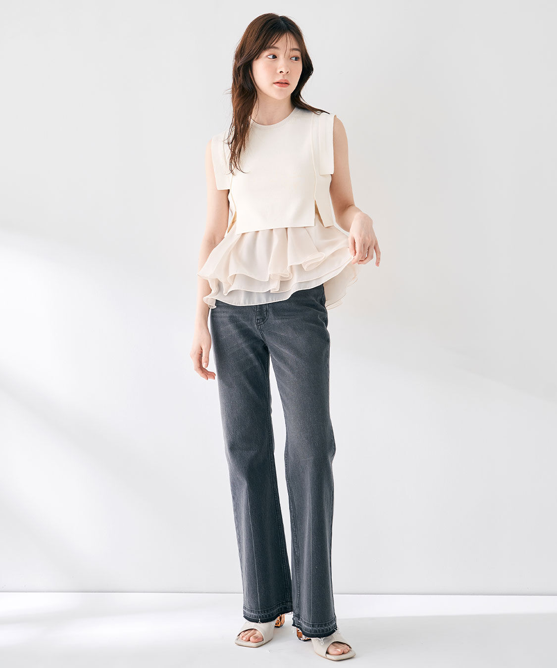 COCO DEAL「デニムフレアパンツ」|デニム|