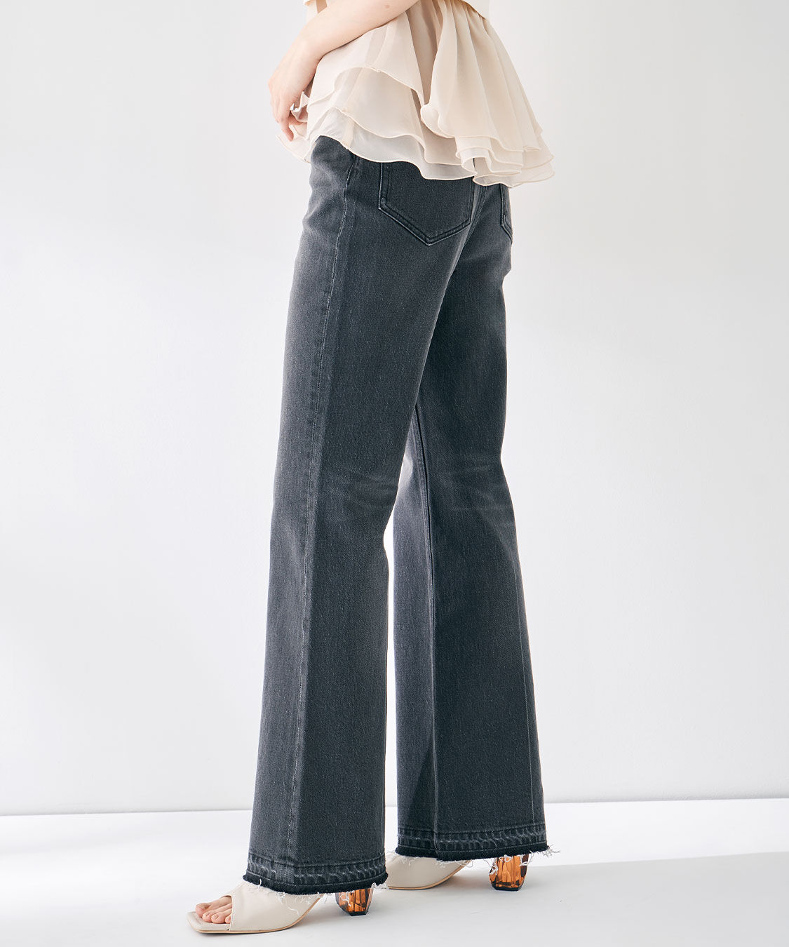COCO DEAL「デニムフレアパンツ」|デニム|