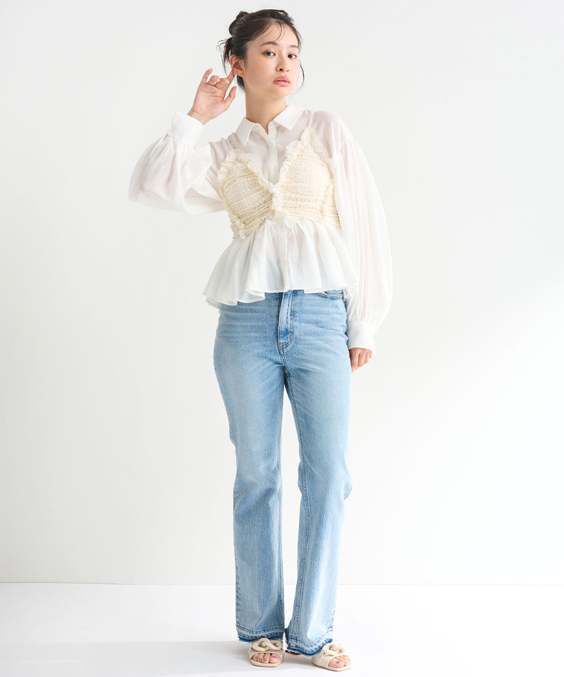 COCO DEAL「デニムフレアパンツ」|デニム|