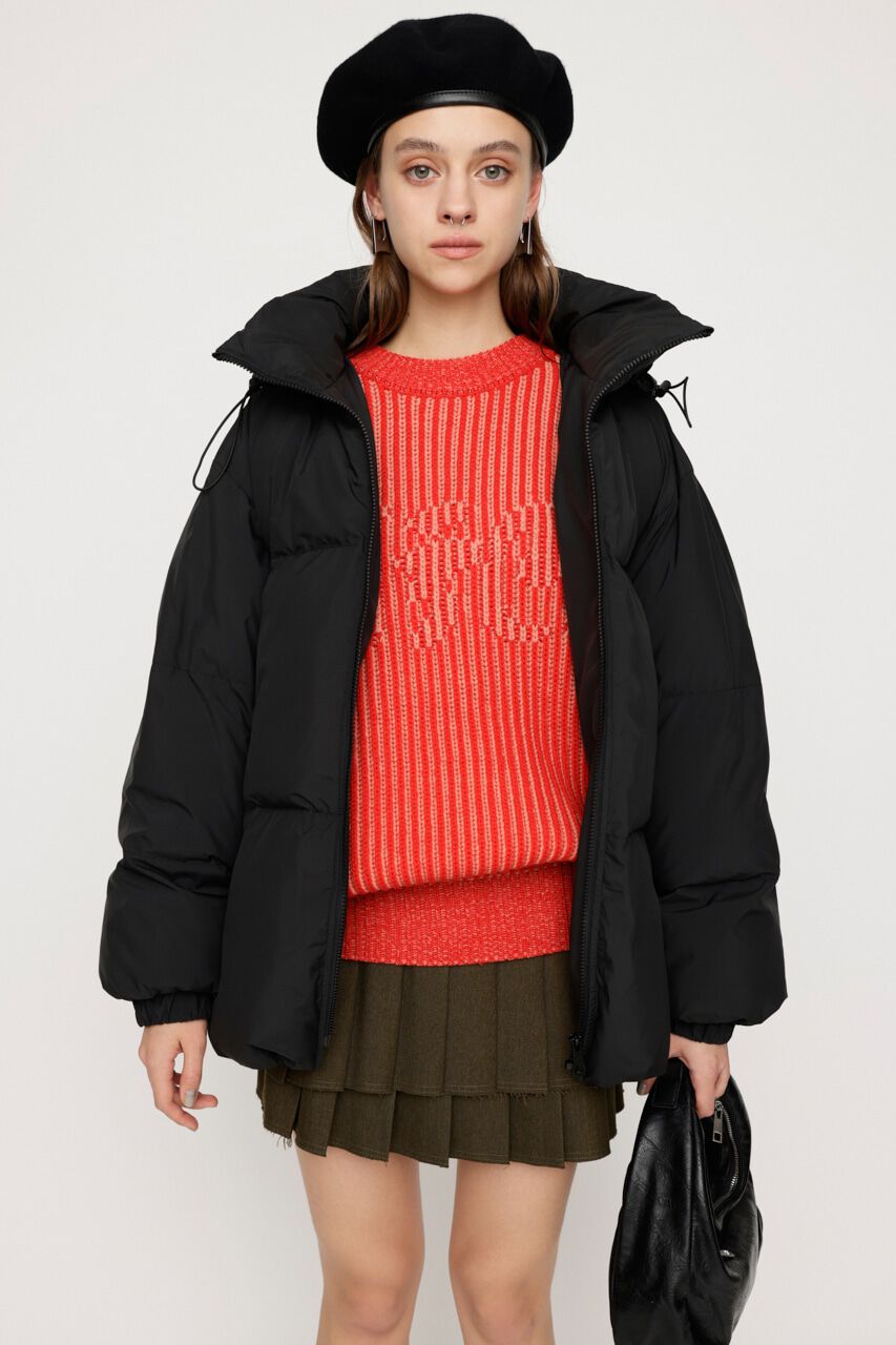 SLY「FLARE BALL HOODED PUFF ジャケット」|ブルゾン・スタジャン|BLK