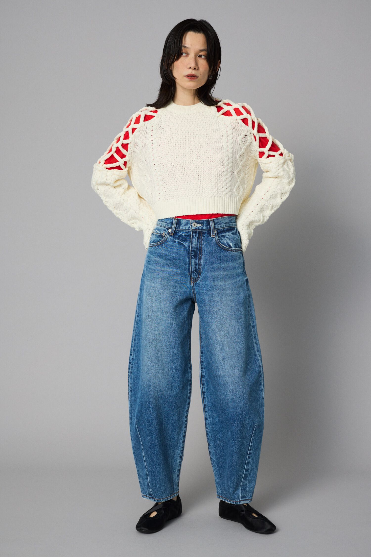 HeRIN.CYE「Net work sleeve tops」|ニット・セーター|