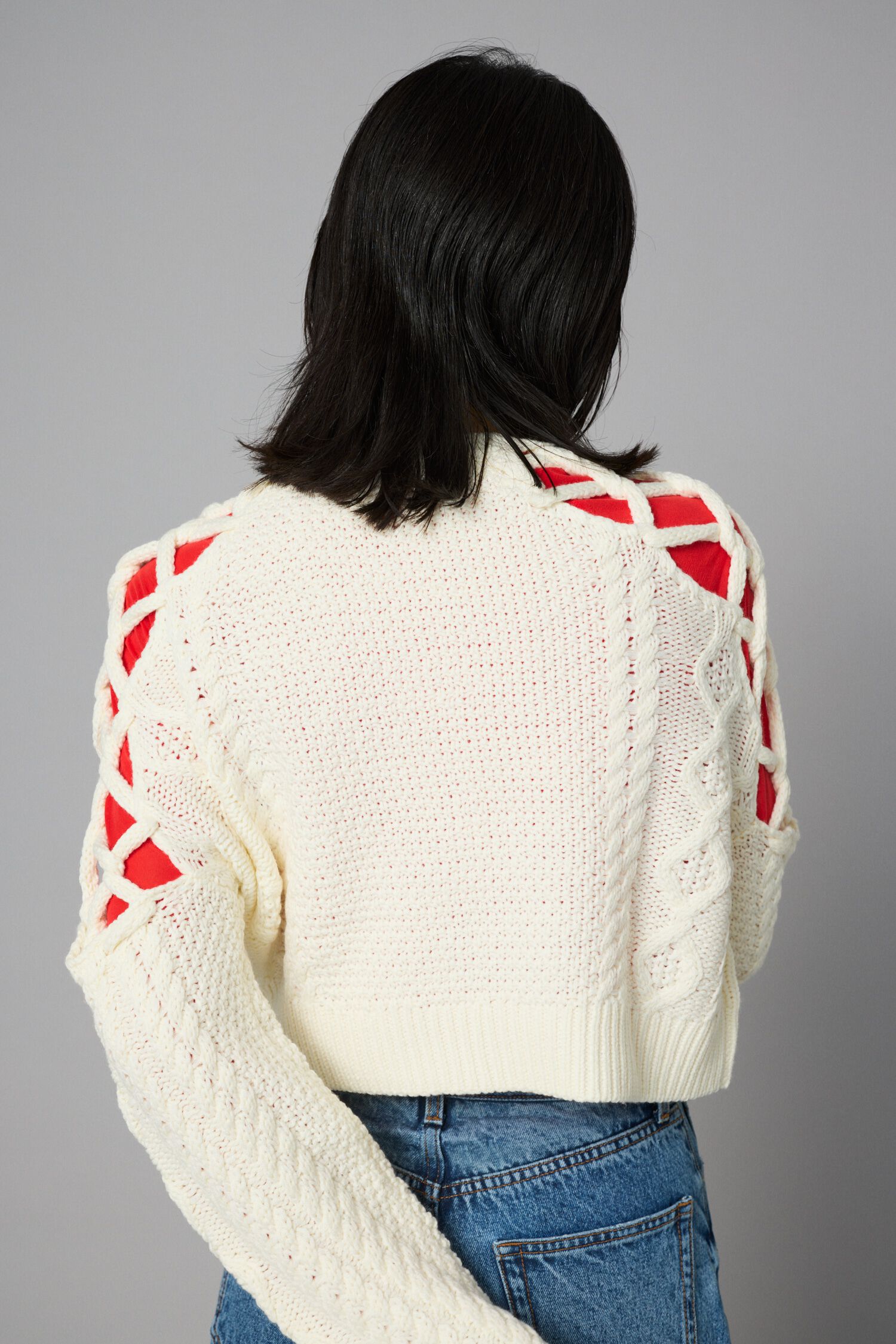 HeRIN.CYE「Net work sleeve tops」|ニット・セーター|