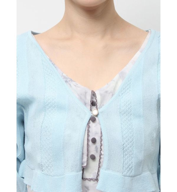 dazzlin「スカラップハーフスリーブカーデ」|カーディガン|