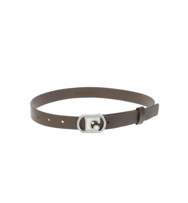 EMODA「ストーンロゴベルト」|ベルト|ブラウン