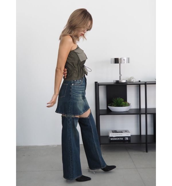 EVRIS「ドッキングデニムスカートパンツ」|デニム|