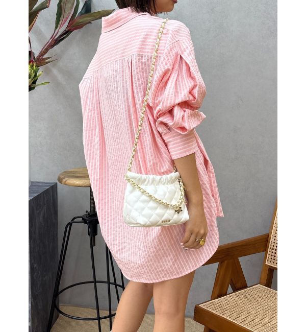 EVRIS「SUNNYモチーフストライプオーバーサイズシャツ」|シャツ・ブラウス|