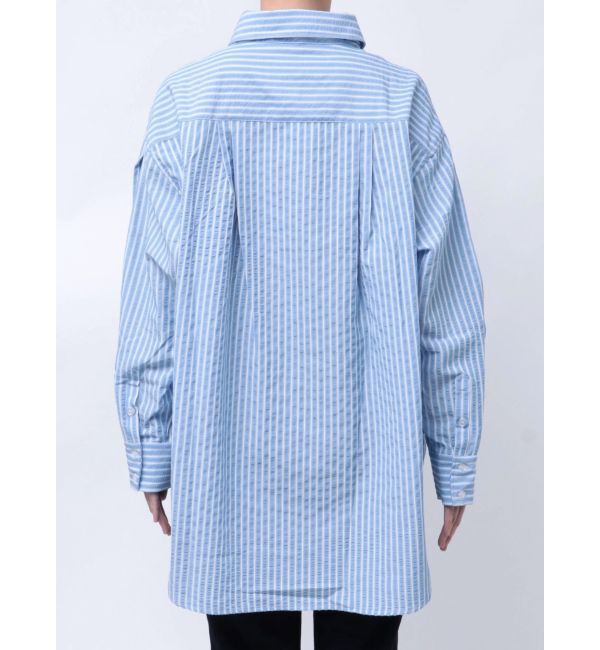 EVRIS「SUNNYモチーフストライプオーバーサイズシャツ」|シャツ・ブラウス|