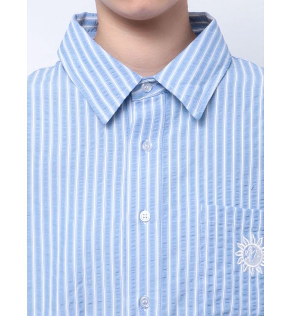 EVRIS「SUNNYモチーフストライプオーバーサイズシャツ」|シャツ・ブラウス|