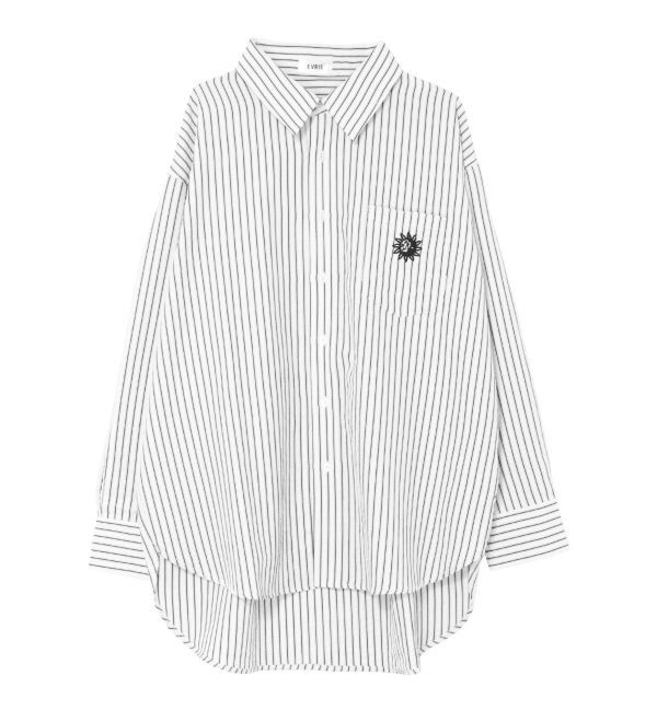 EVRIS「SUNNYモチーフストライプオーバーサイズシャツ」|シャツ・ブラウス|