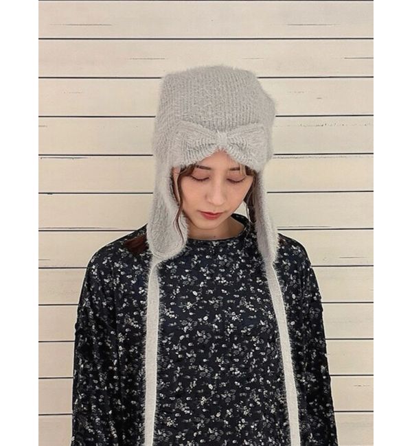 merry jenny「ribbonイヤーフラップニットキャップ」|ニット帽|