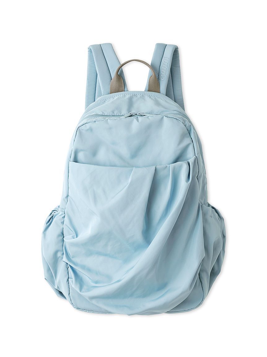 emmi atelier「【ONLINE限定カラー】eco 撥水ギャザーボディーバックパック」|リュック|SAX