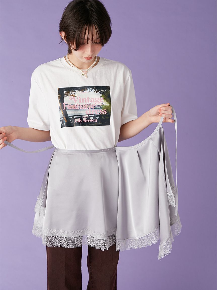 LILY BROWN「ヴィンテージサテンミニスカート(Hearts2Hearts着用)」|スカート|