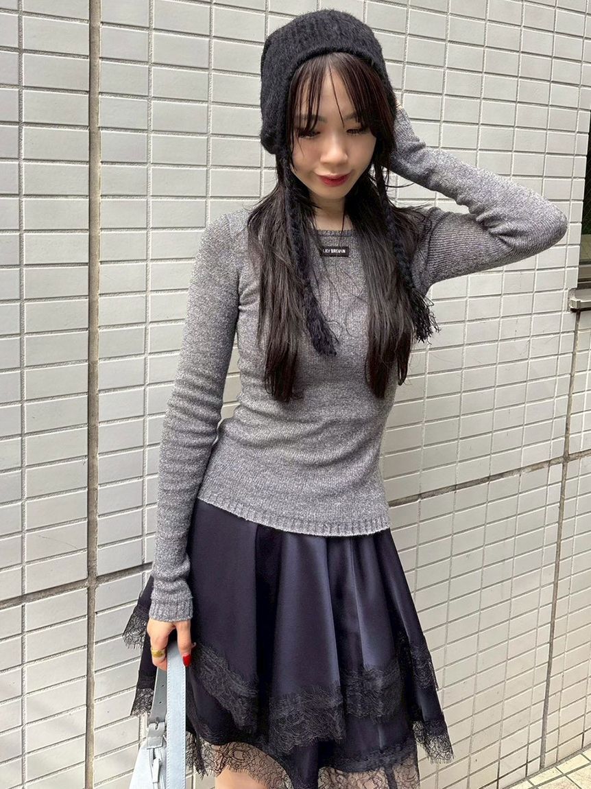 LILY BROWN「ヴィンテージサテンミニスカート(Hearts2Hearts着用)」|スカート|