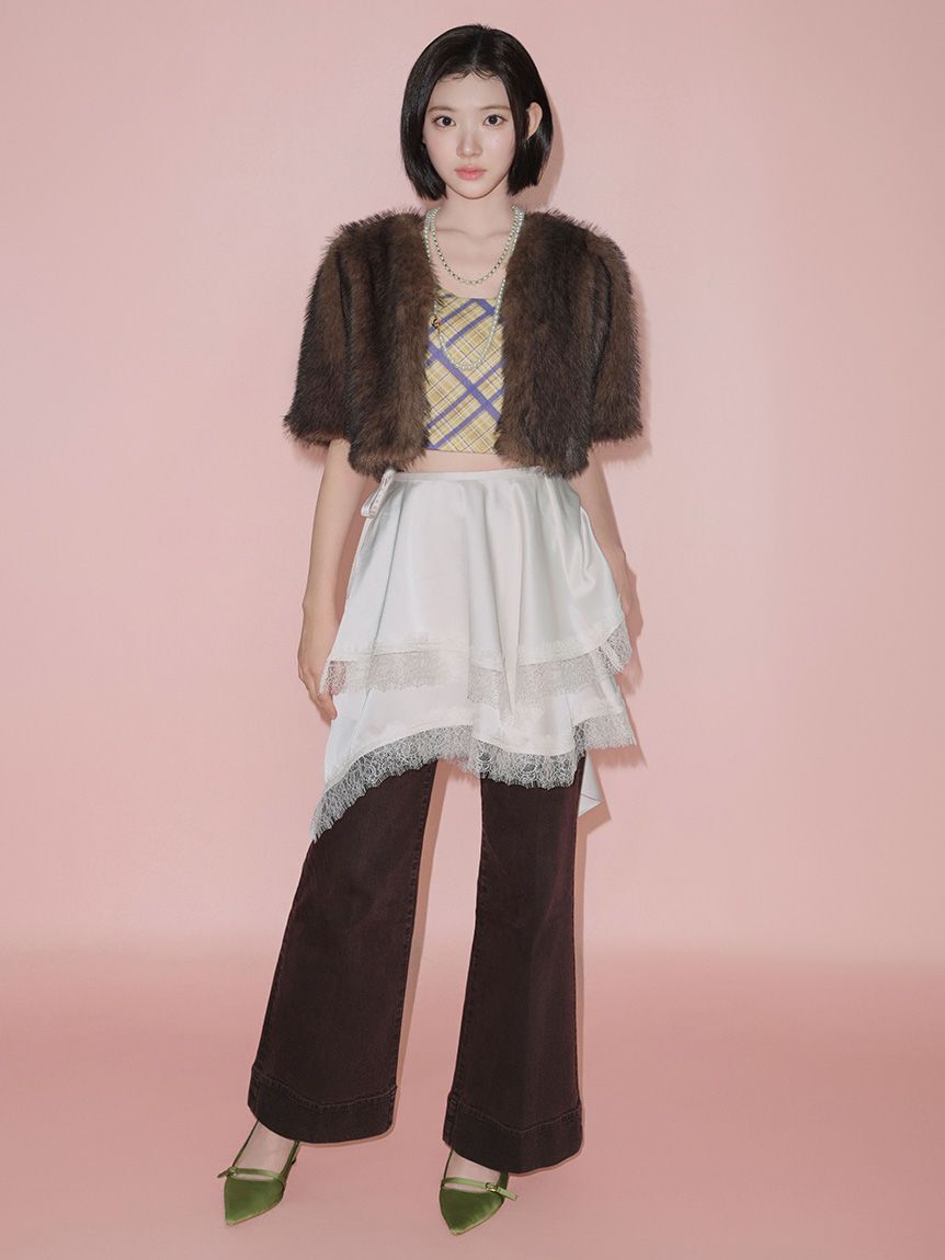 LILY BROWN「ヴィンテージサテンミニスカート(Hearts2Hearts着用)」|スカート|