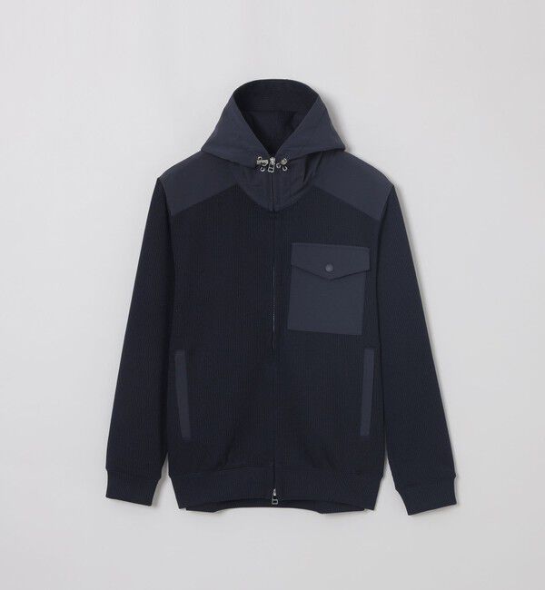 MACKINTOSH PHILOSOPHY「クォーターゲージニット コンビパーカー」|ブルゾン・スタジャン|ネイビー